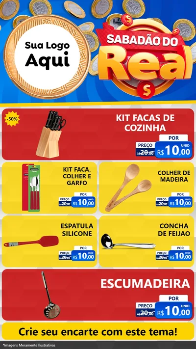 Modelo de TV para TV Vertical com o tema Sabadão do Real para Utilidades Domésticas