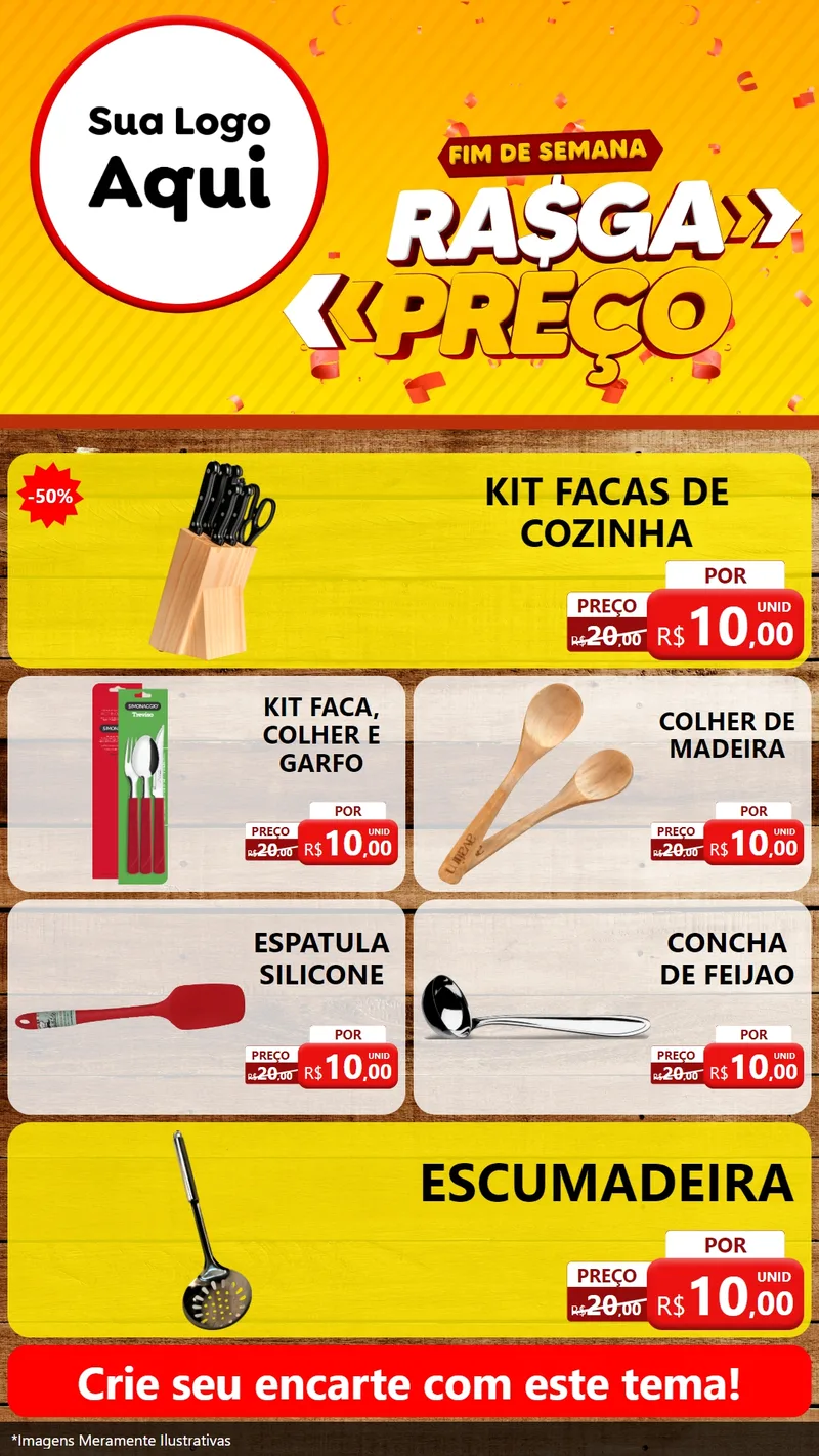 Modelo de TV para TV Vertical com o tema Fim de Semana Rasga Preços para Utilidades Domésticas