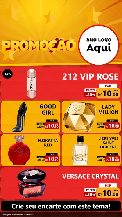Modelo de TV para TV Vertical com o tema Promoção para Perfumes