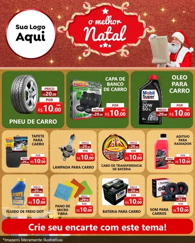 Modelo de Rede Social para Feed Instagram com o tema O Melhor Natal para Auto peças