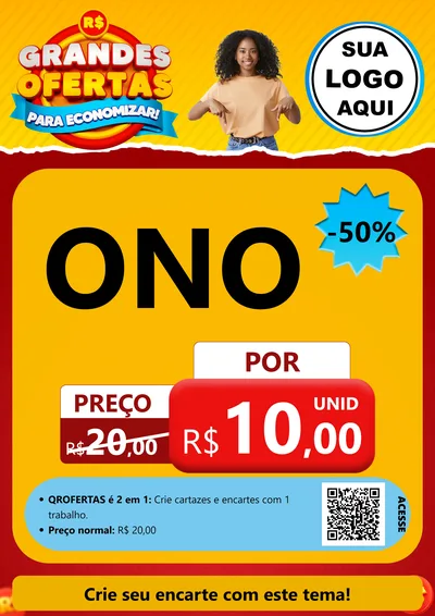 Modelo de Cartaz para Cartaz A4 Vertical com o tema Grandes Ofertas Para Economizar! para Óticas