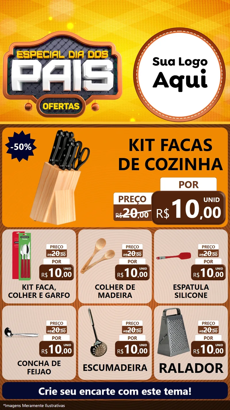 Modelo de Rede Social para Stories com o tema Especial Dia dos Pais para Utilidades Domésticas