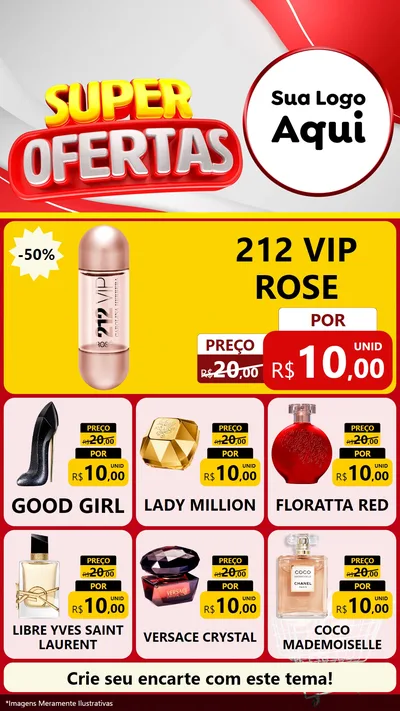 Modelo de Rede Social para Stories com o tema Super Ofertas para Perfumes