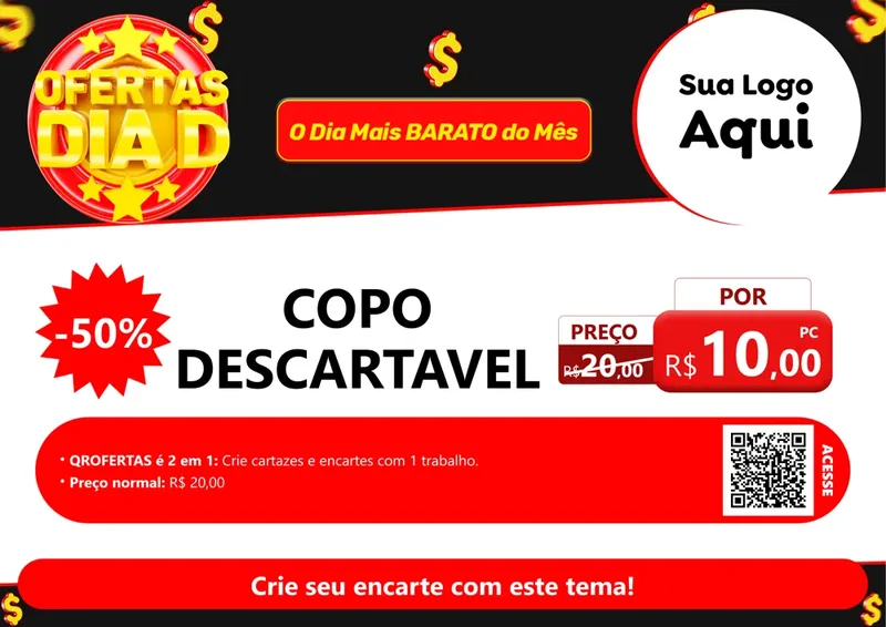 Modelo de Cartaz para Cartaz A4 Horizontal com o tema Dia D para Embalagens