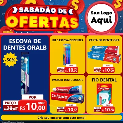 Modelo de Rede Social para Feed Facebook com o tema Sabadão de Ofertas para Higiene Pessoal