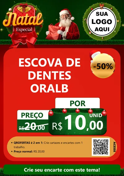 Modelo de Cartaz para Cartaz A4 Vertical com o tema Natal Especial para Higiene Pessoal