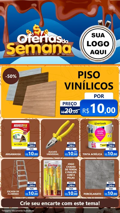 Modelo de Rede Social para Stories com o tema Ofertas da Semana - Páscoa para Material para Construção