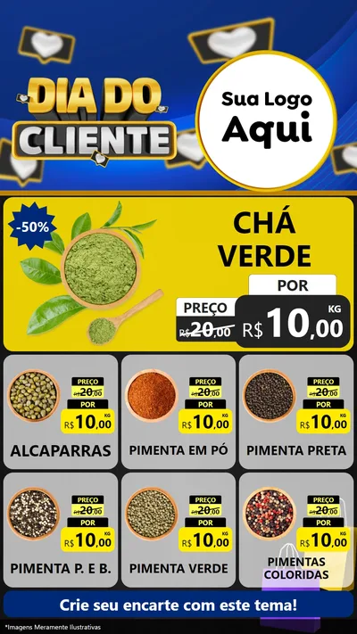 Modelo de Rede Social para Stories com o tema Dia Do Cliente para Produtos Naturais