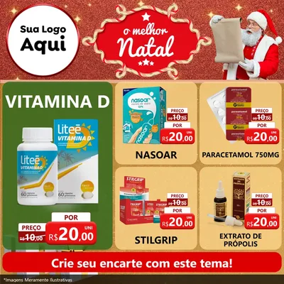 Modelo de Rede Social para Feed Facebook com o tema O Melhor Natal para Farmácia