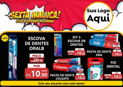 Modelo de Encarte para Encarte A4 Horizontal com o tema Sexta Maluca! para Higiene Pessoal