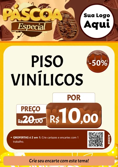 Modelo de Cartaz para Cartaz A4 Vertical com o tema Páscoa Especial para Material para Construção