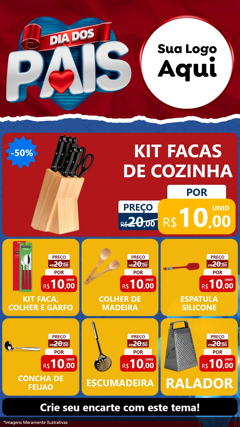 Modelo de Rede Social para Stories com o tema Dia dos Pais para Utilidades Domésticas