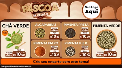 Modelo de TV para TV Horizontal com o tema Páscoa de Ofertas para Produtos Naturais