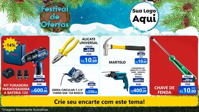 Modelo de TV para TV Horizontal com o tema Festival de Ofertas - Inverno para Maquinas e Ferramentas