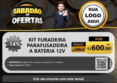 Modelo de Cartaz para Cartaz A4 Horizontal com o tema Sabadão de Ofertas para Maquinas e Ferramentas