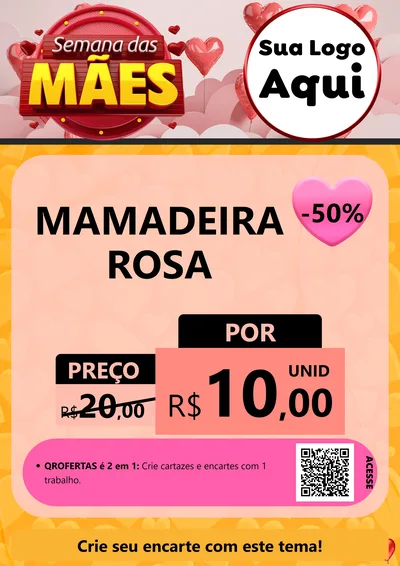 Modelo de Cartaz para Cartaz A4 Vertical com o tema Semana das Mães para Bebês