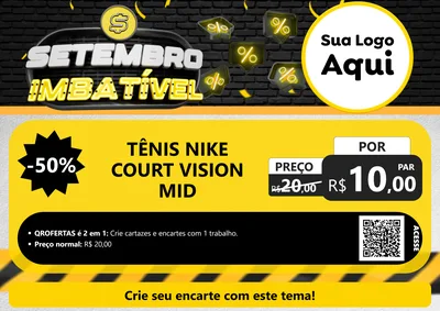 Modelo de Cartaz para Cartaz A4 Horizontal com o tema Setembro Imbatível para Calçados