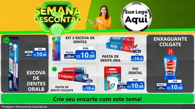 Modelo de TV para TV Horizontal com o tema Semana de Descontão - Copa para Higiene Pessoal