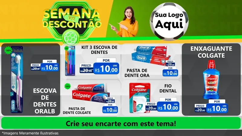 Modelo de TV para TV Horizontal com o tema Semana de Descontão - Copa para Higiene Pessoal