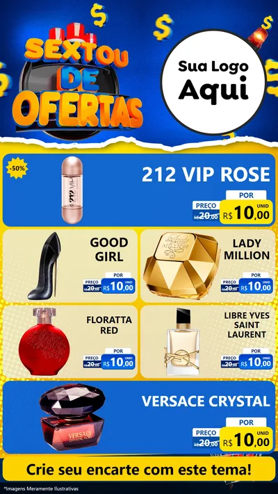 Modelo de TV para TV Vertical com o tema Sextou de Ofertas para Perfumes