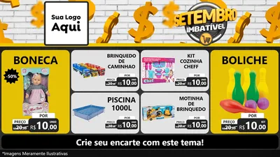 Modelo de TV para TV Horizontal com o tema Setembro Imbatível para Brinquedos