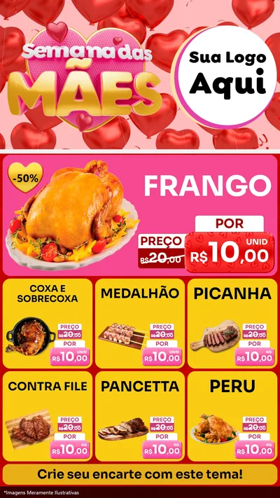 Modelo de Rede Social para Stories com o tema Semana Das Mães para Assados