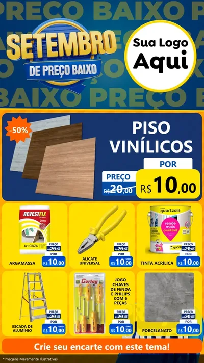 Modelo de Rede Social para Stories com o tema Setembro De Preço Baixo para Material para Construção