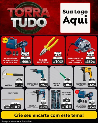 Modelo de Rede Social para Feed Instagram com o tema Torra Tudo para Maquinas e Ferramentas