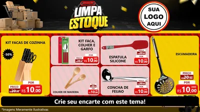 Modelo de TV para TV Horizontal com o tema Operação Limpa Estoque para Utilidades Domésticas