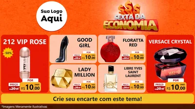 Modelo de TV para TV Horizontal com o tema Sexta da Economia para Perfumes