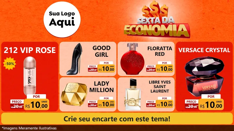 Modelo de TV para TV Horizontal com o tema Sexta da Economia para Perfumes