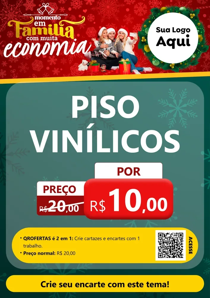 Modelo de Cartaz para Cartaz A4 Vertical com o tema Momento em Família (Natal) para Material para Construção