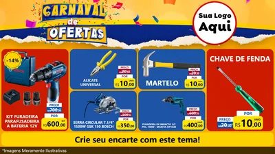Modelo de TV para TV Horizontal com o tema Carnaval de Ofertas para Maquinas e Ferramentas