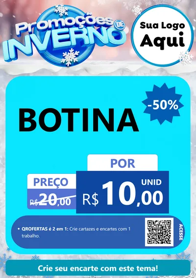 Modelo de Cartaz para Cartaz A4 Vertical com o tema Promoções de Inverno para Agropecuária