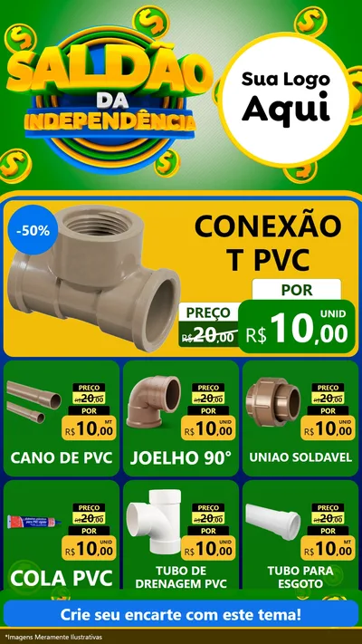 Modelo de Rede Social para Stories com o tema Saldão da Indepêndencia para Tubos e conexões