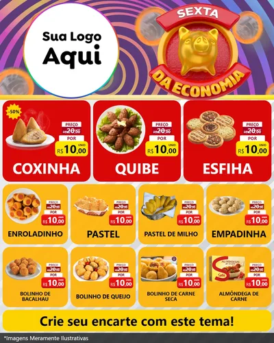 Modelo de Rede Social para Feed Instagram com o tema Sexta da Economia para Salgadaria