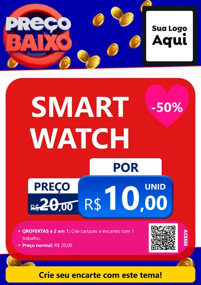 Modelo de Cartaz para Cartaz A4 Vertical com o tema Preço Baixo para Informática