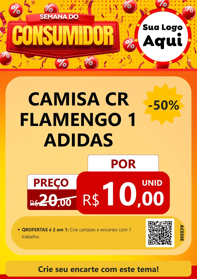 Modelo de Cartaz para Cartaz A4 Vertical com o tema Semana do Consumidor para Roupas e acessórios