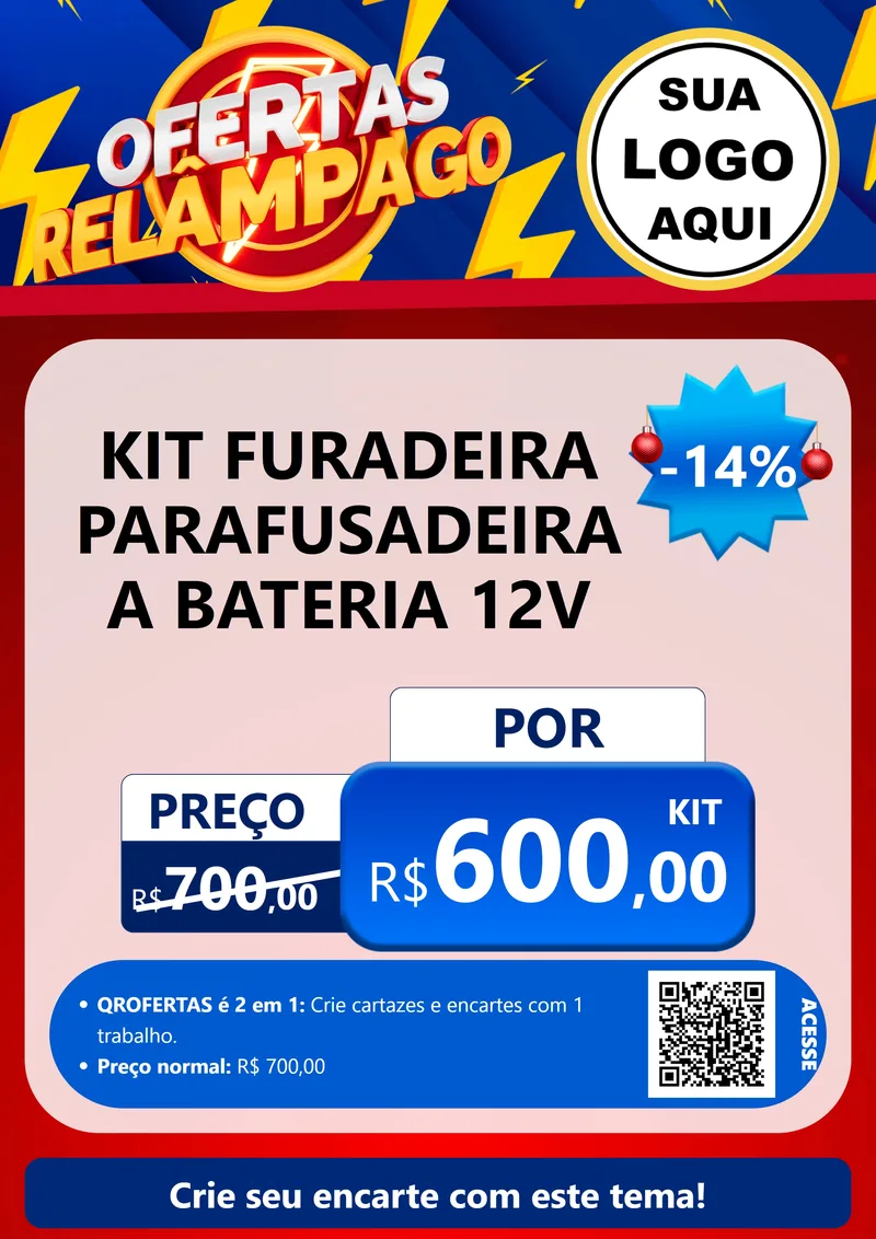 Modelo de Cartaz para Cartaz A4 Vertical com o tema Ofertas Relâmpago para Maquinas e Ferramentas