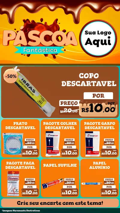 Modelo de Rede Social para Stories com o tema Páscoa Fantástica para Embalagens
