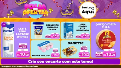 Modelo de TV para TV Horizontal com o tema Folia de Ofertas para Frios e Laticínios