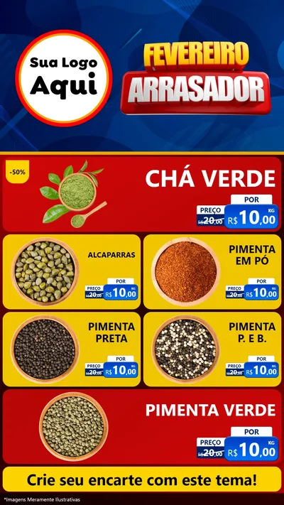 Modelo de TV para TV Vertical com o tema Fevereiro Arrasador para Produtos Naturais