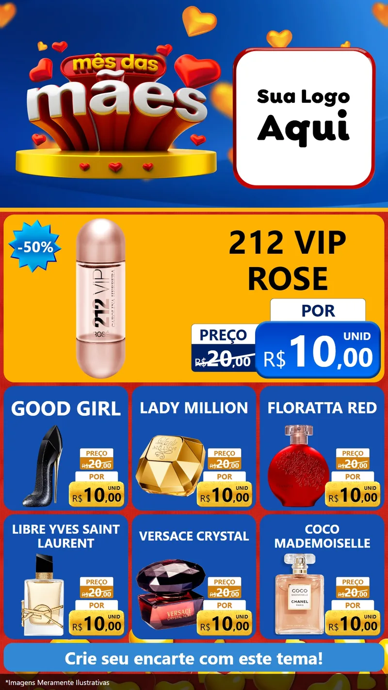 Modelo de Rede Social para Stories com o tema Mês das Mães para Perfumes