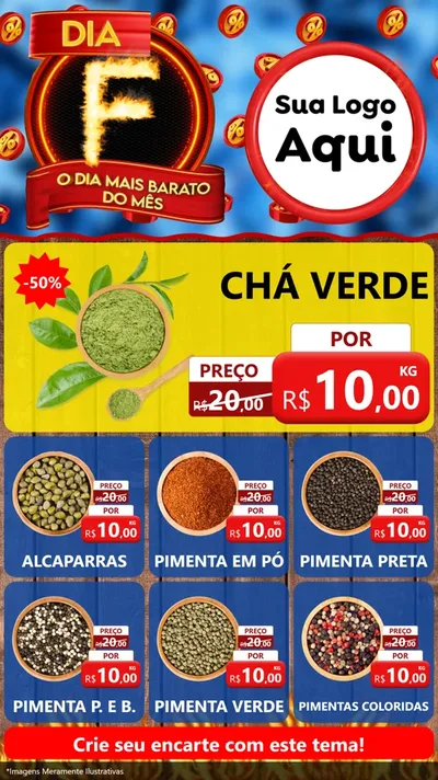 Modelo de Rede Social para Stories com o tema Dia F - O Dia Mais Barato Do Mês para Produtos Naturais