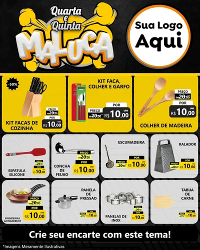 Modelo de Rede Social para Feed Instagram com o tema Quarta e Quinta Maluca para Utilidades Domésticas