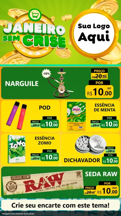 Modelo de TV para TV Vertical com o tema Janeiro Sem Crise para Tabacaria