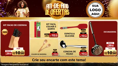 Modelo de TV para TV Horizontal com o tema Fim de Ano de Ofertas para Utilidades Domésticas