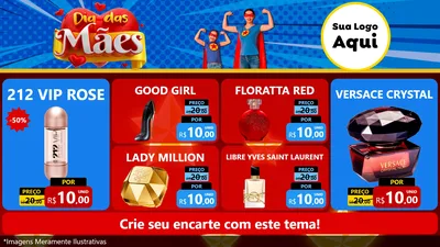 Modelo de TV para TV Horizontal com o tema Dia das Mães para Perfumes