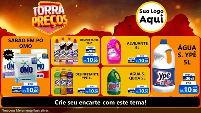Modelo de TV para TV Horizontal com o tema Torra Preços para Produtos de Limpeza