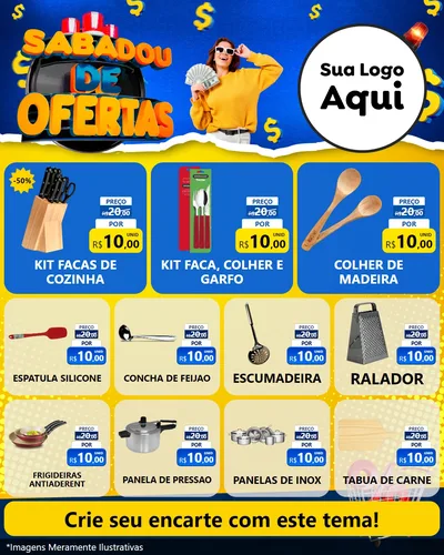 Modelo de Rede Social para Feed Instagram com o tema Sabadou de Ofertas para Utilidades Domésticas